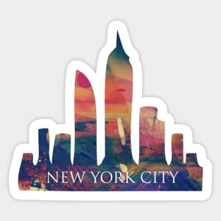 new york city new york fifth avenue wall street time square Sticker